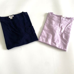 Bundle Crewcuts Girls Shirts 12 Blue/Pink 100% Cotton Round Neck Short Sleeve